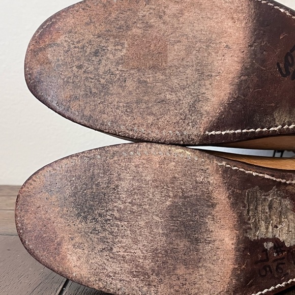 BED|STU Tan Leather Ankle Booties with Chunky Heel Womens size 8.5 - Picture 13 of 13